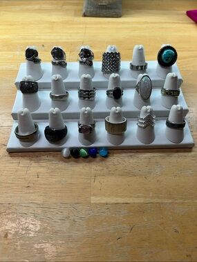 Mixed silver tone Ring lot